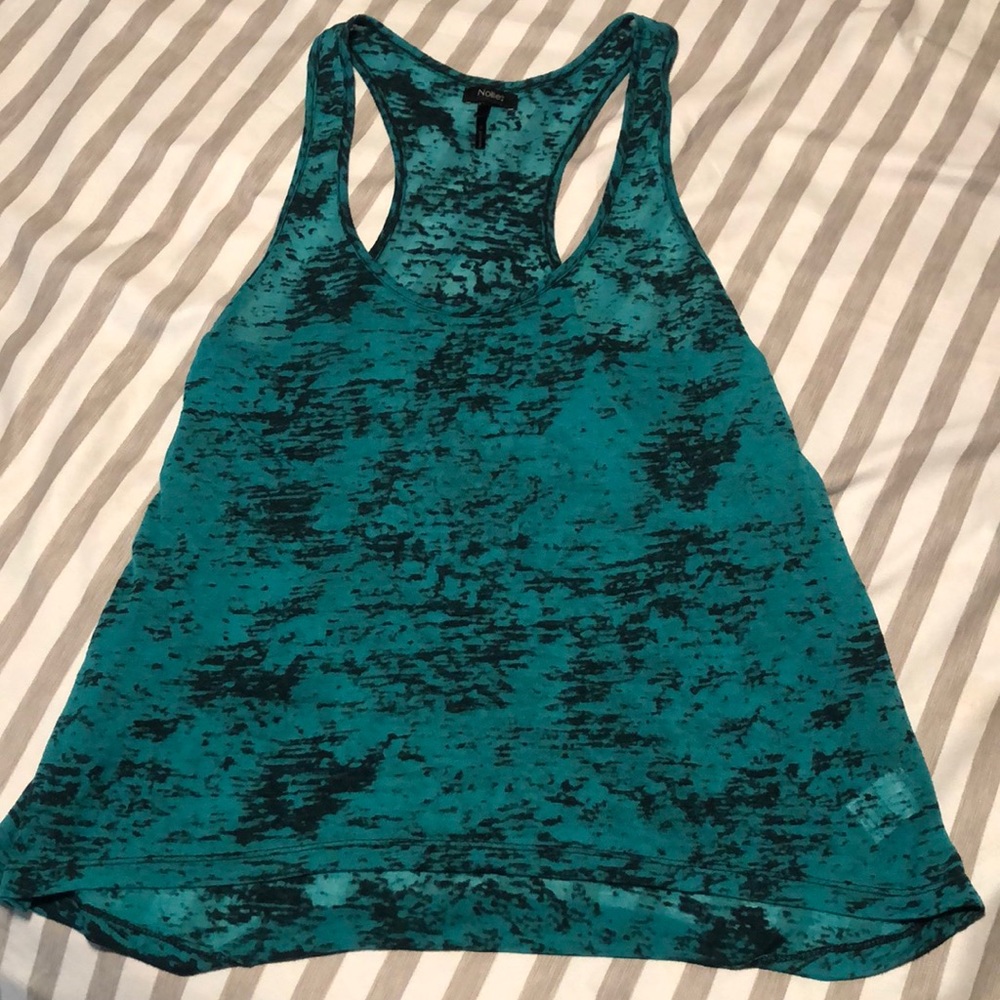 Green and black tank top.